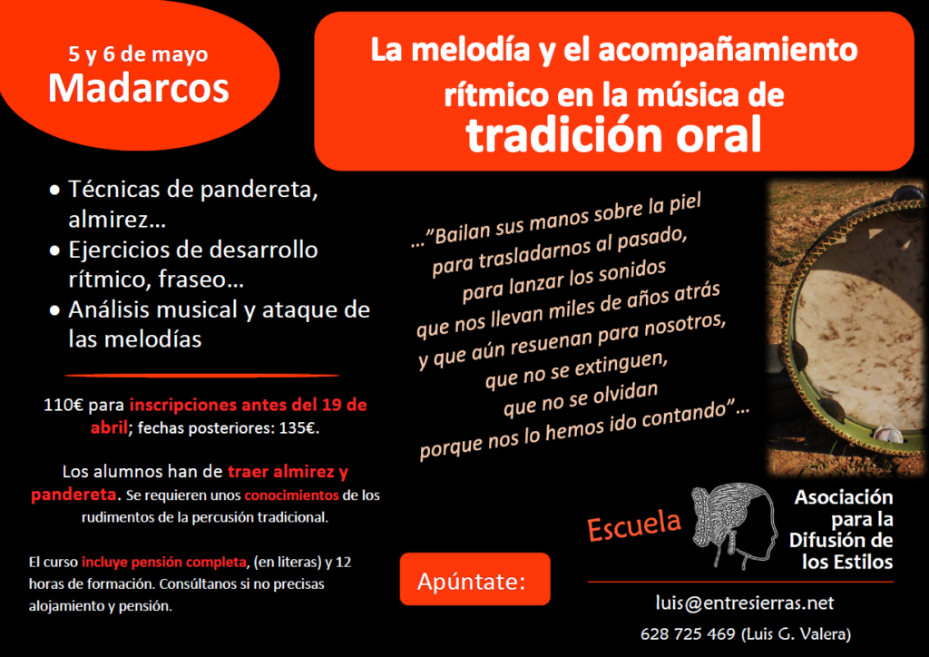 Melodía y acompañamiento rítmico en la Música de Tradición Oral